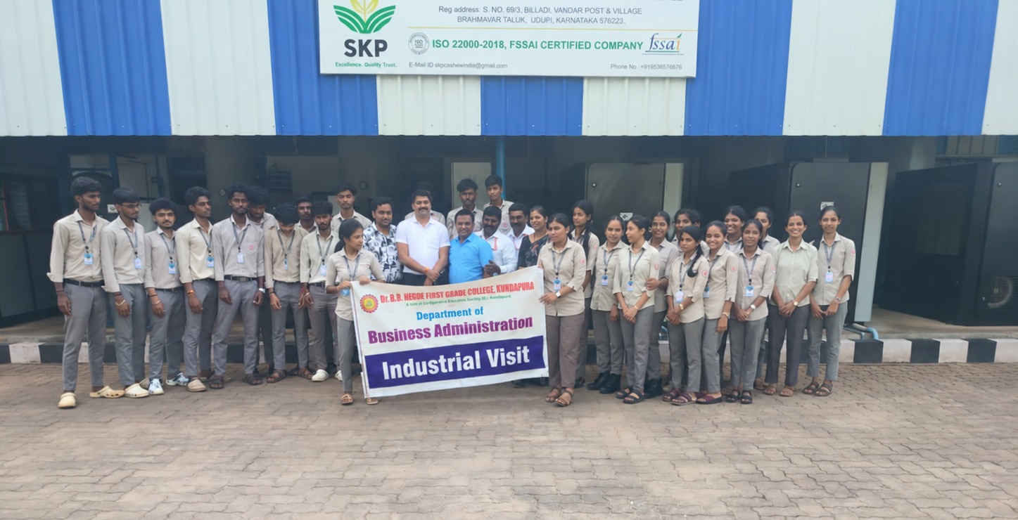 Industrial Visit to Shree Krishnaprasad Cashews Pvt.Ltd,Vadaru